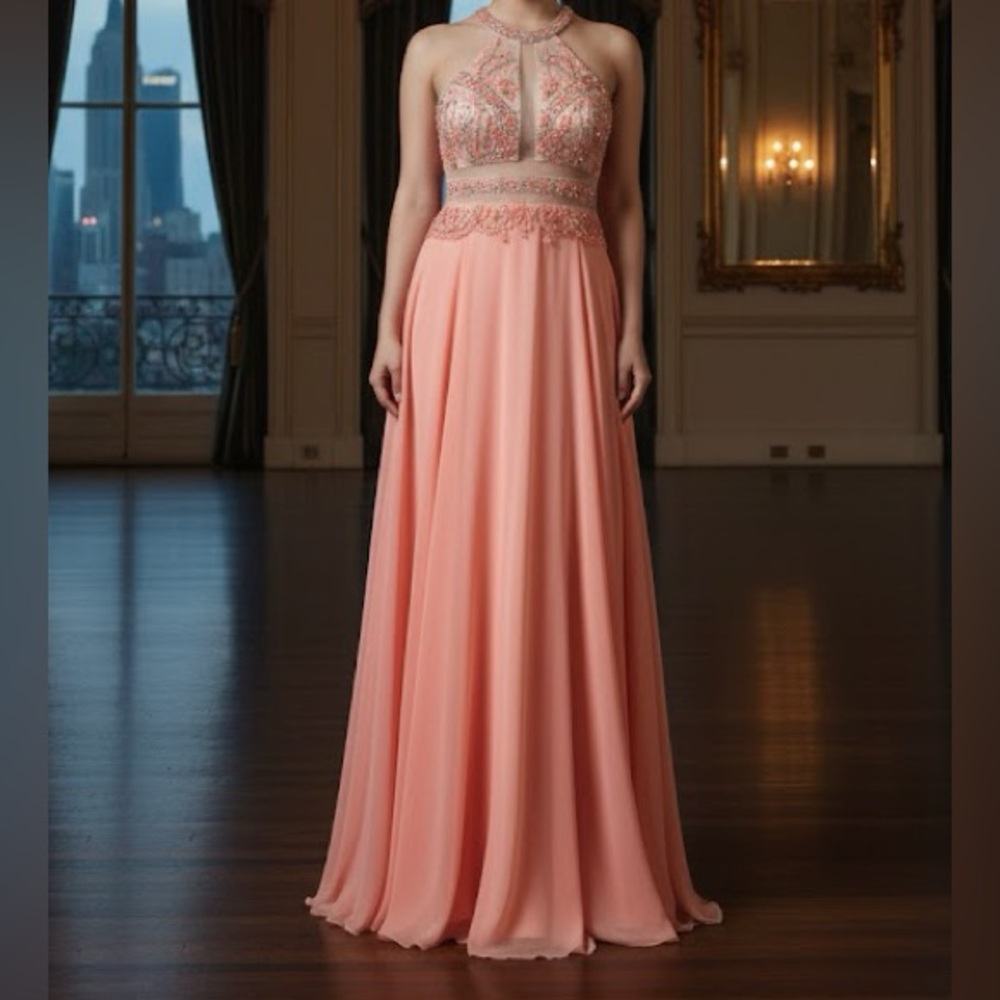 Baby pink maxi dress